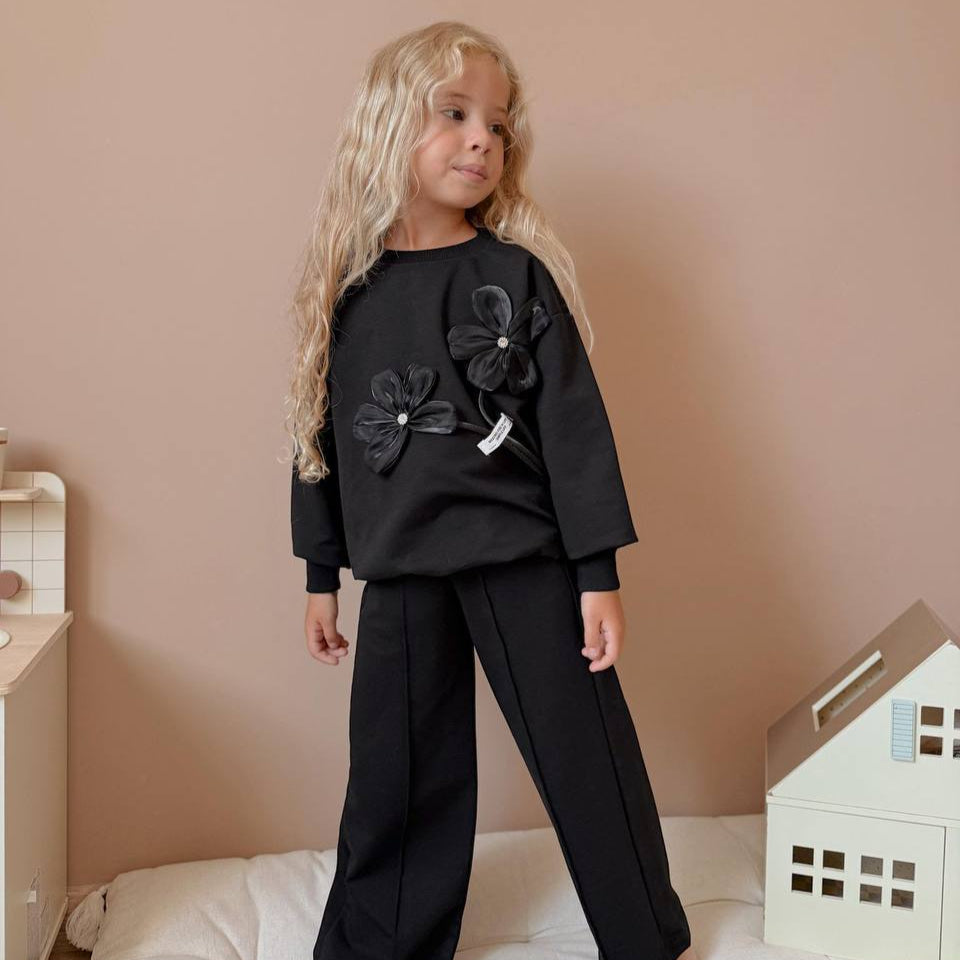 Luxury Flowers Girls Casual Set