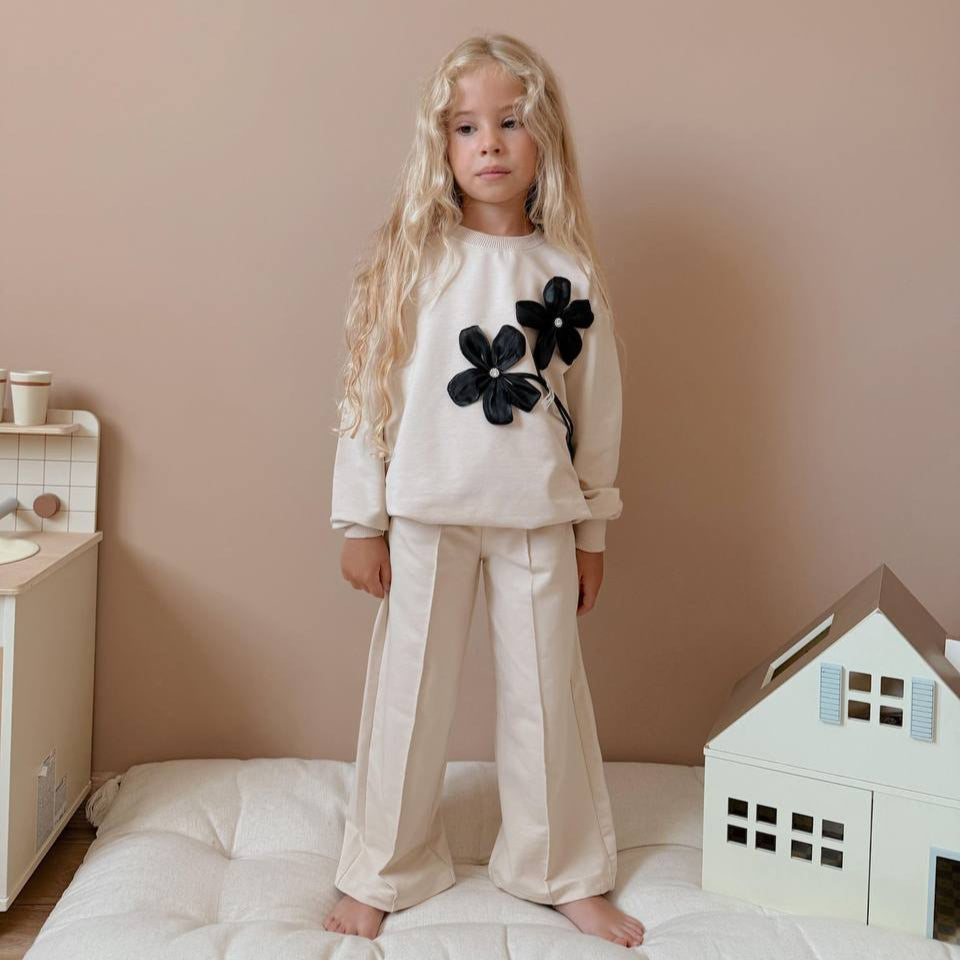 Luxury Flowers Girls Casual Set