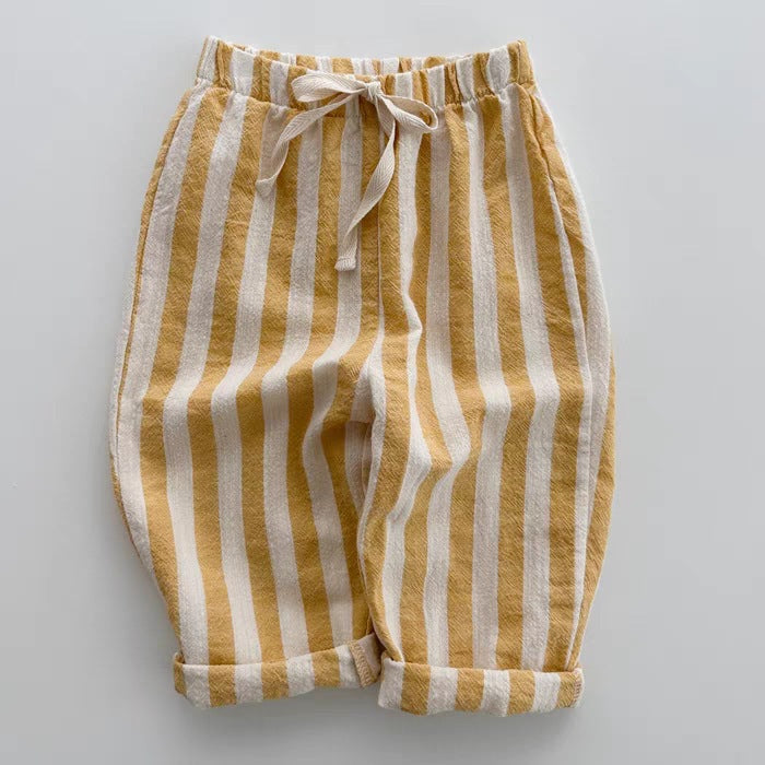 Summer Hot Selling Baby Breathable Thin Striped Loose Comfortable Pants